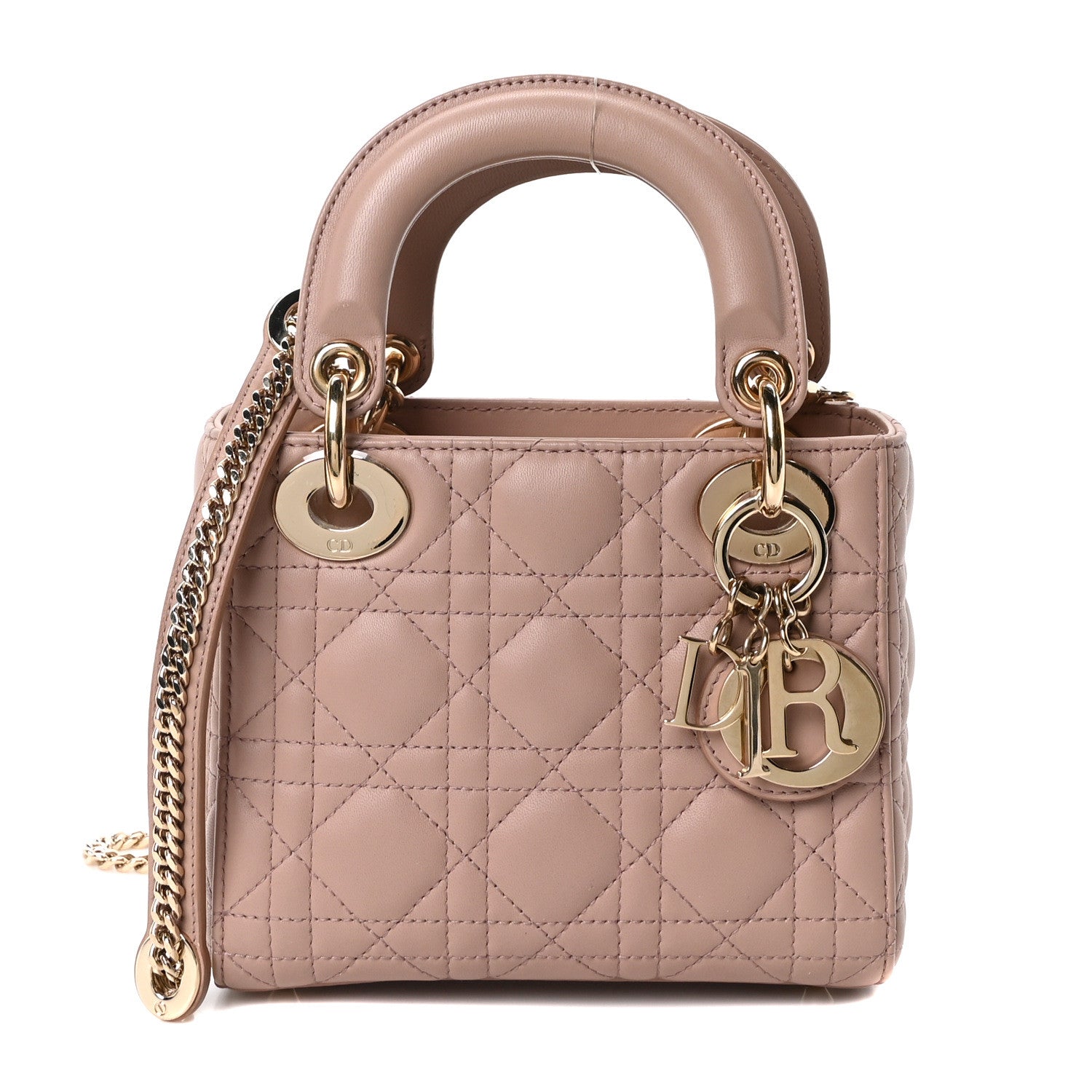 Christian Dior Lambskin Cannage Mini Lady Dior Fard 1 of 9