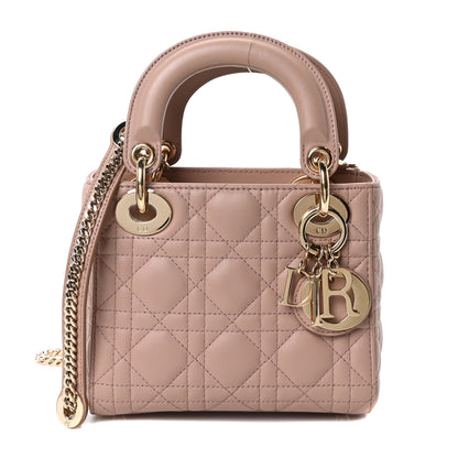 Christian Dior Lambskin Cannage Mini Lady Dior Fard 1 of 9