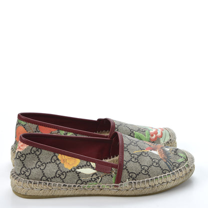 Gucci GG Supreme Monogram Tian Womens Espadrilles 38.5 Beige Multicolor Red 4 of 12