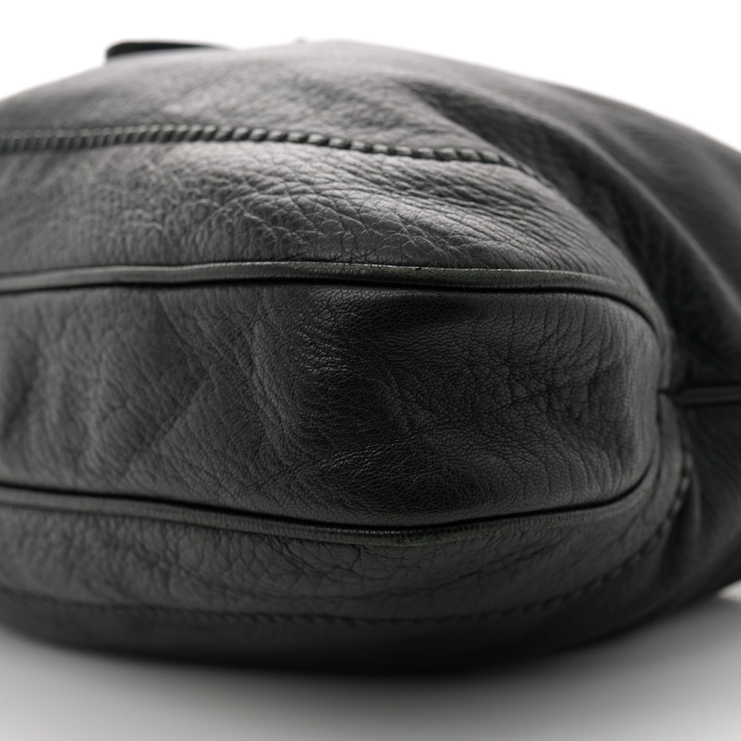 Pebbled Calfskin Medium New Jackie Shoulder Bag Black