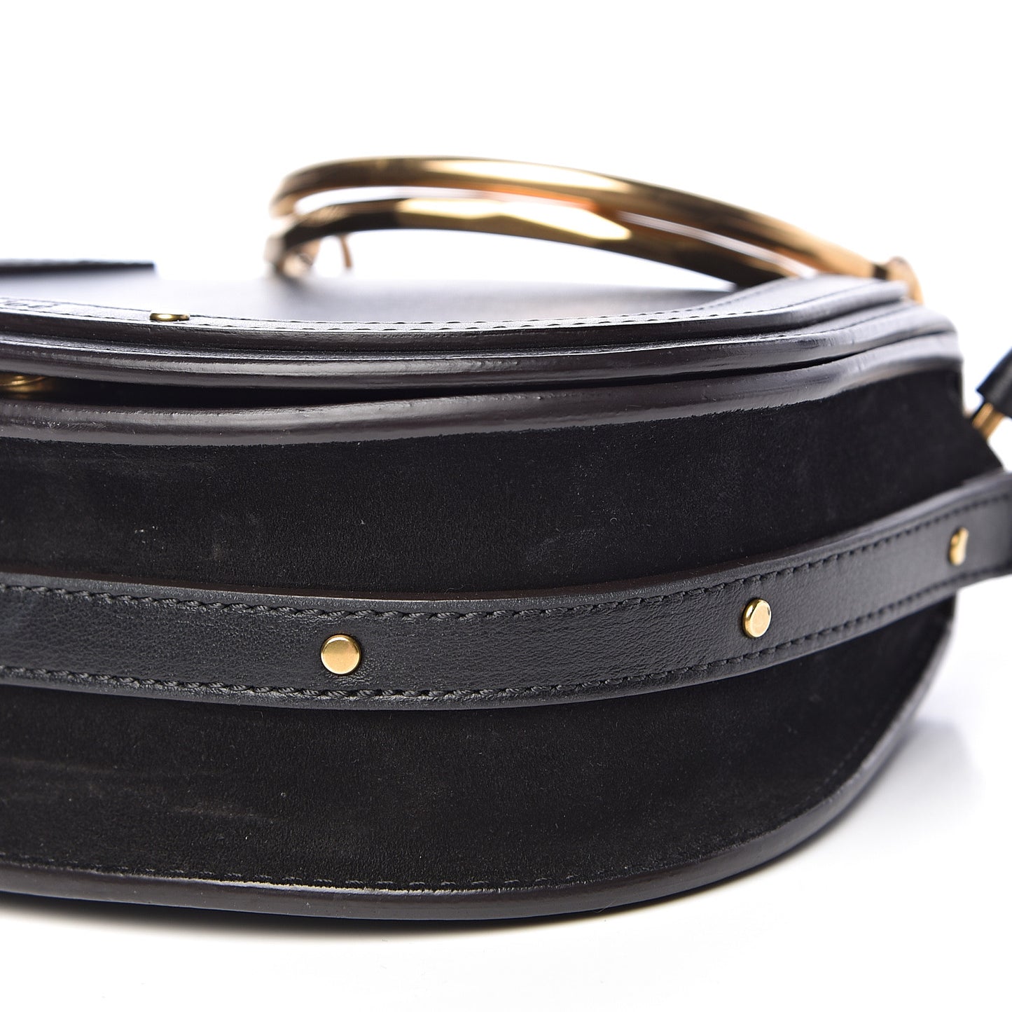 Calfskin Small Nile Bracelet Bag Black