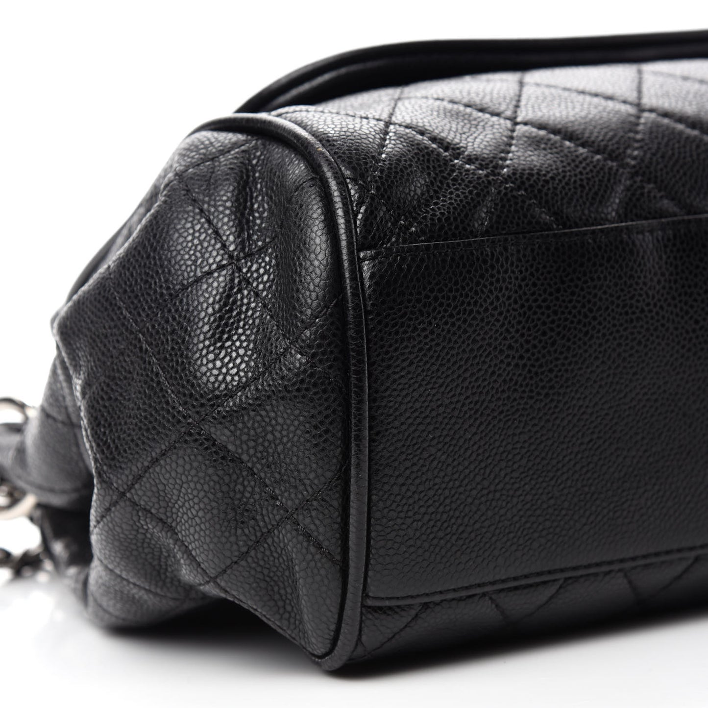 Caviar Quilted Timeless Accordion Flap Black