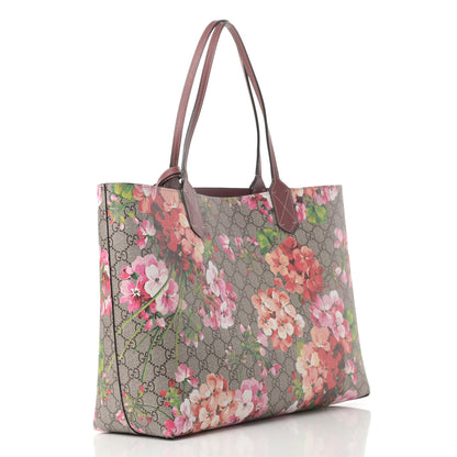 Gucci GG Supreme Monogram Blooms Medium Reversible Tote Beige Multicolor Dry Rose 4 of 14
