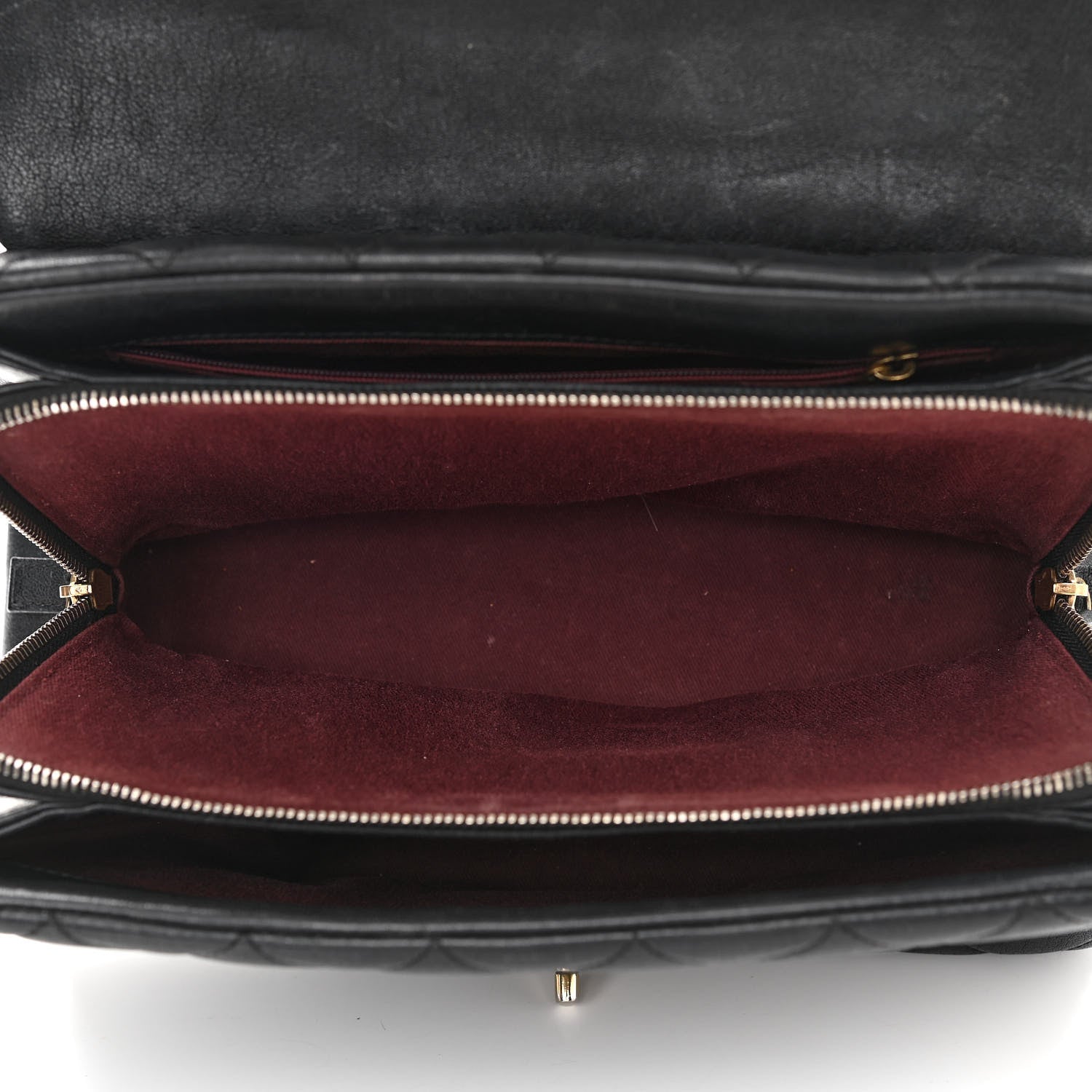 Chanel Shiny Sheepskin Quilted Large Trapezio Flap Black 10 of 16