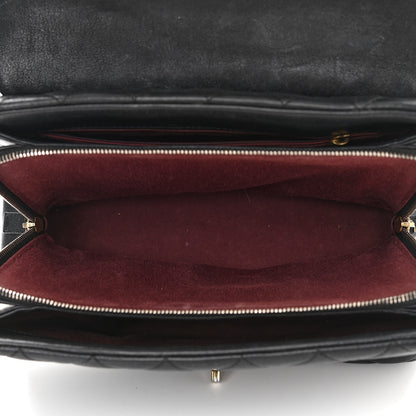 Chanel Shiny Sheepskin Quilted Large Trapezio Flap Black 10 of 16