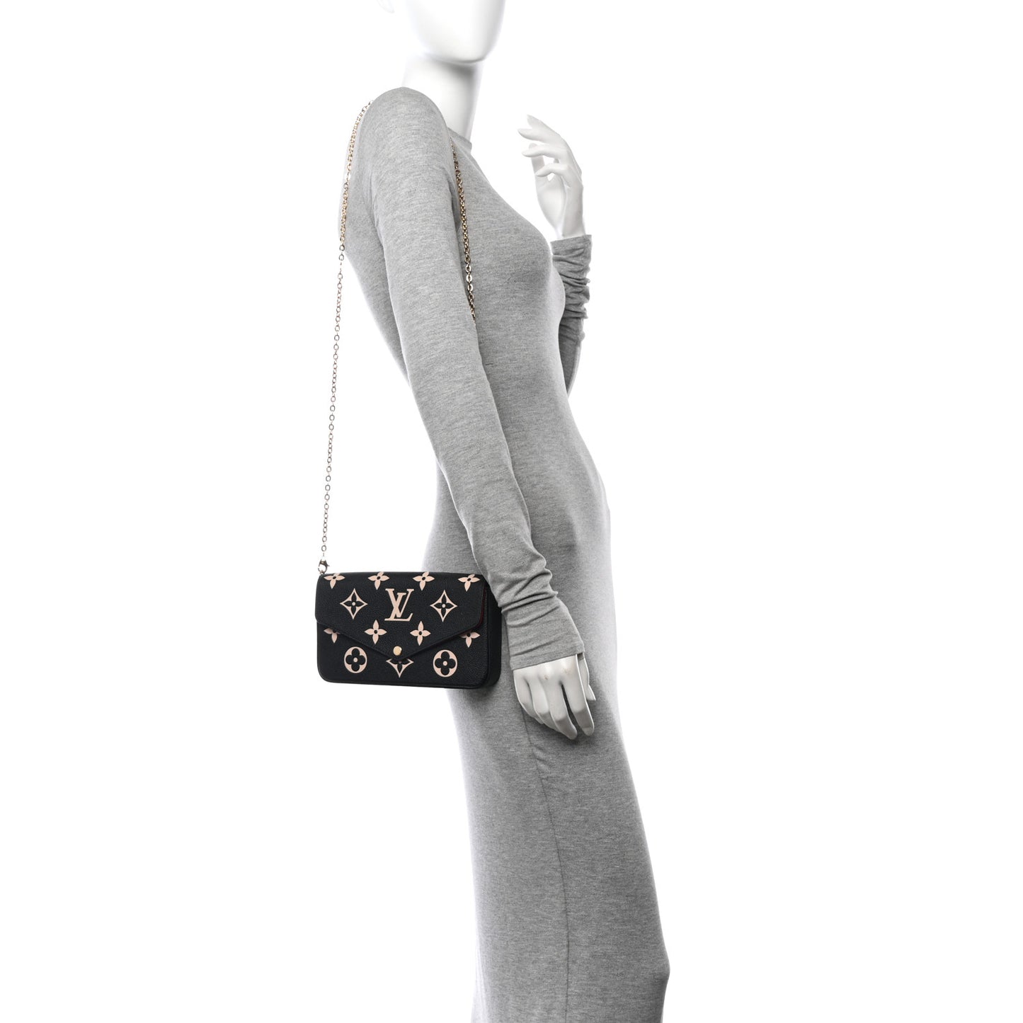 Empreinte Monogram Giant Felicie Pochette Black Beige