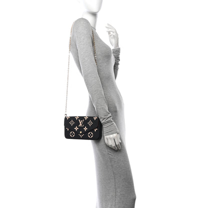 Louis Vuitton Empreinte Monogram Giant Felicie Pochette Black Beige 2 of 13