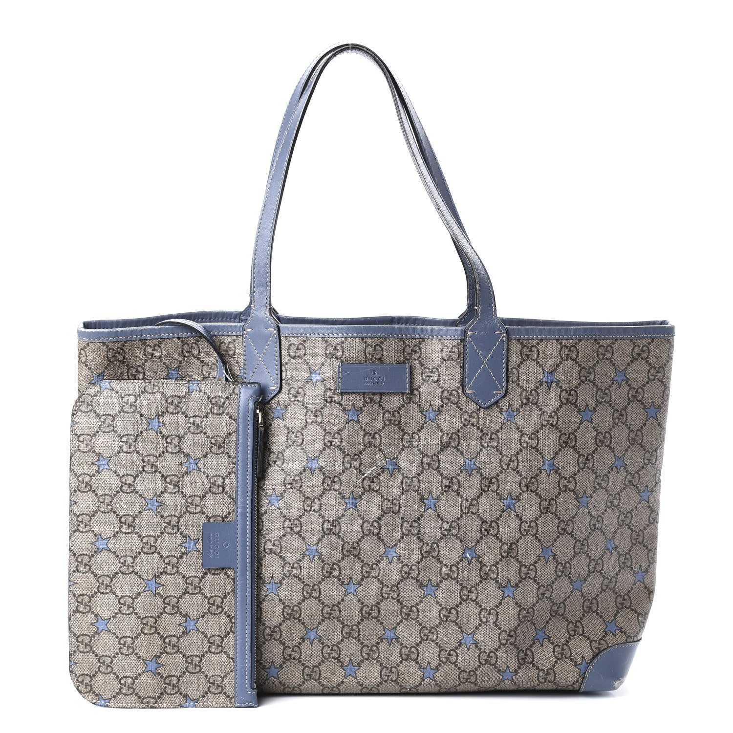 Gucci GG Supreme Stars Tote Blue 1 of 15