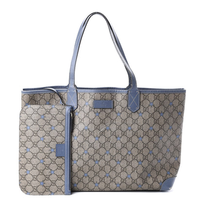 Gucci GG Supreme Stars Tote Blue 1 of 15
