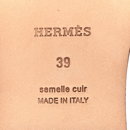 Hermes Box Calfskin Oran Sandals 39 Rouge Tomette 7 of 10