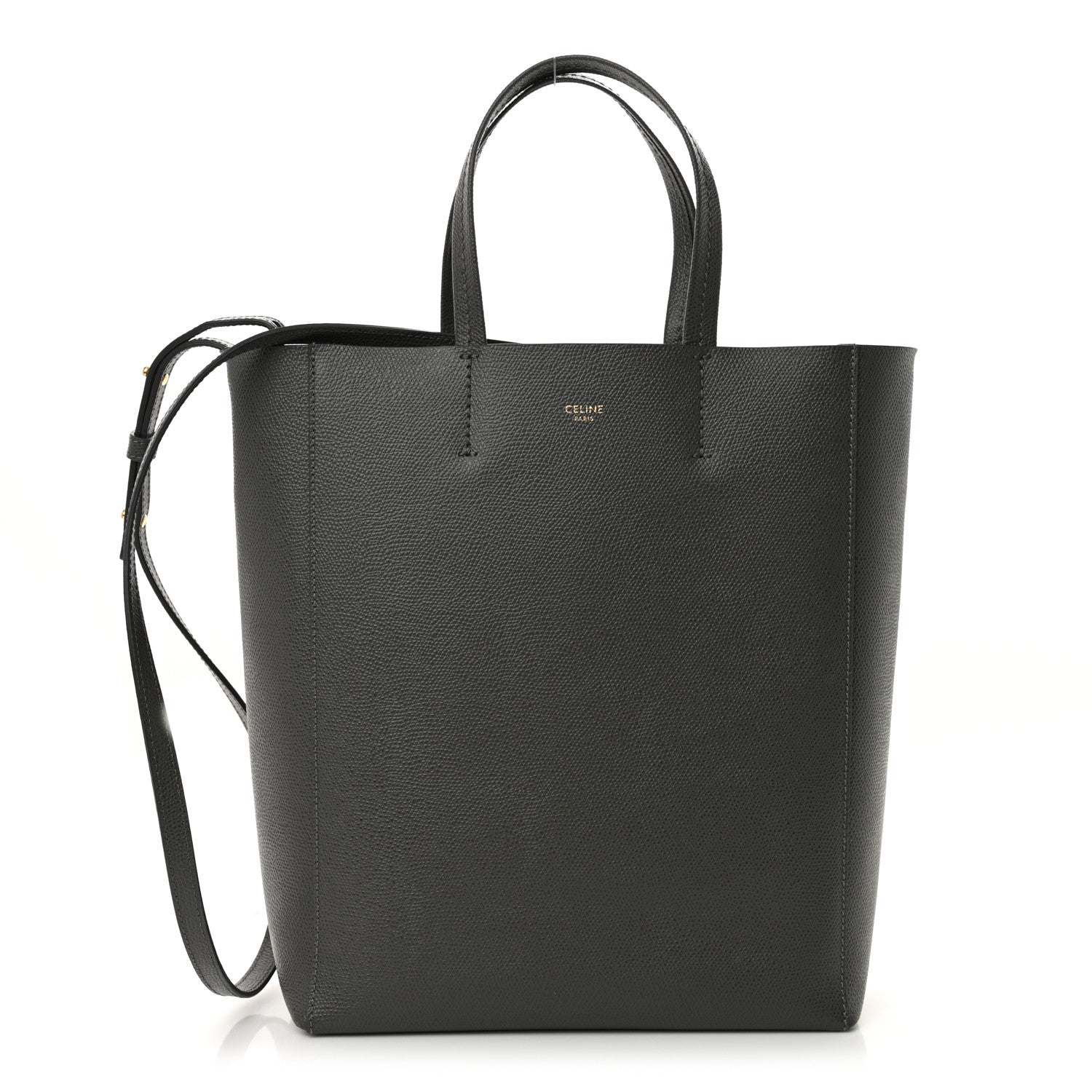 Celine Grained Calfskin Small Vertical Cabas Grey 1 of 11