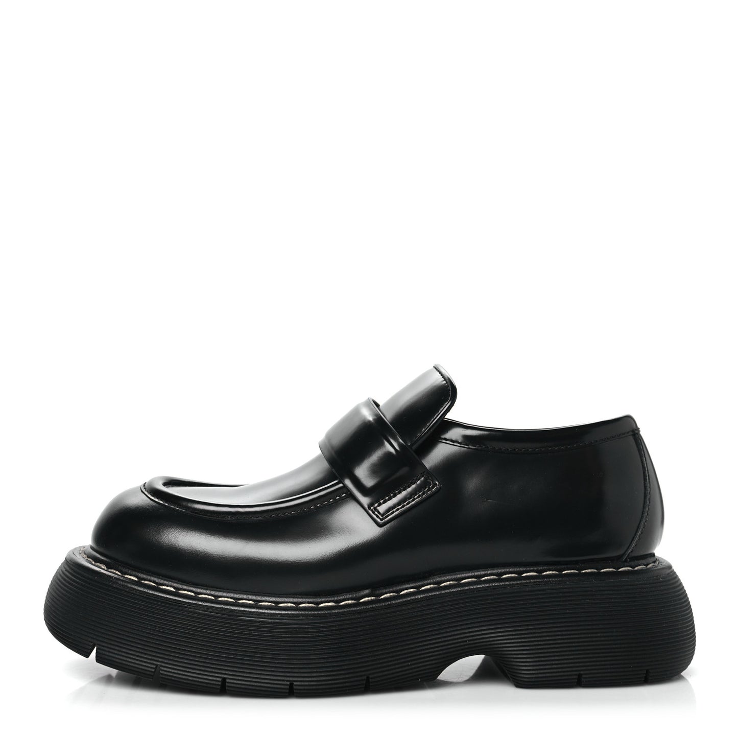 Brushed Calfskin Swell Loafers 39.5 Black