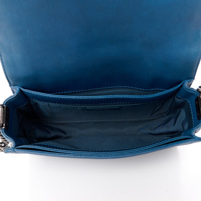 Chanel Calfskin Medium Boy Reverso Flap Blue 5 of 12