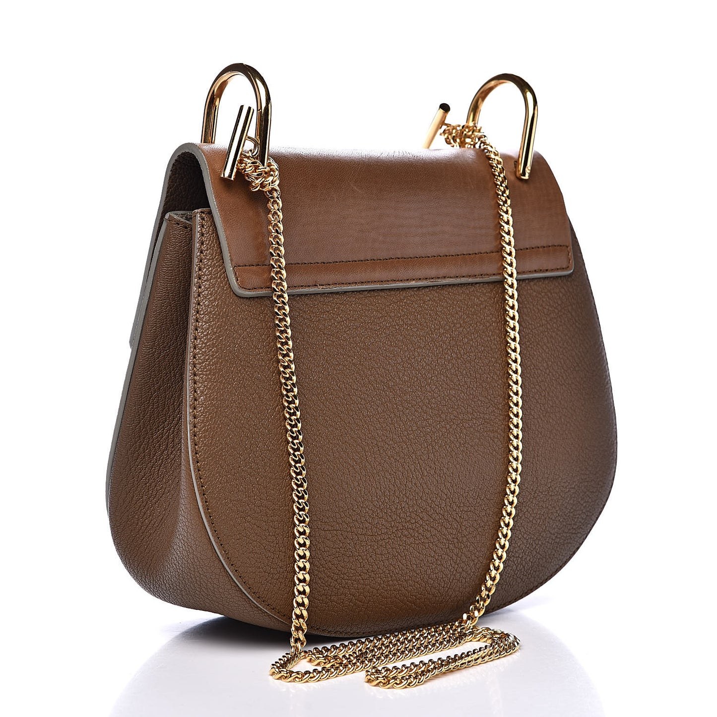 Grained Lambskin Drew Shoulder Bag Woody Khaki