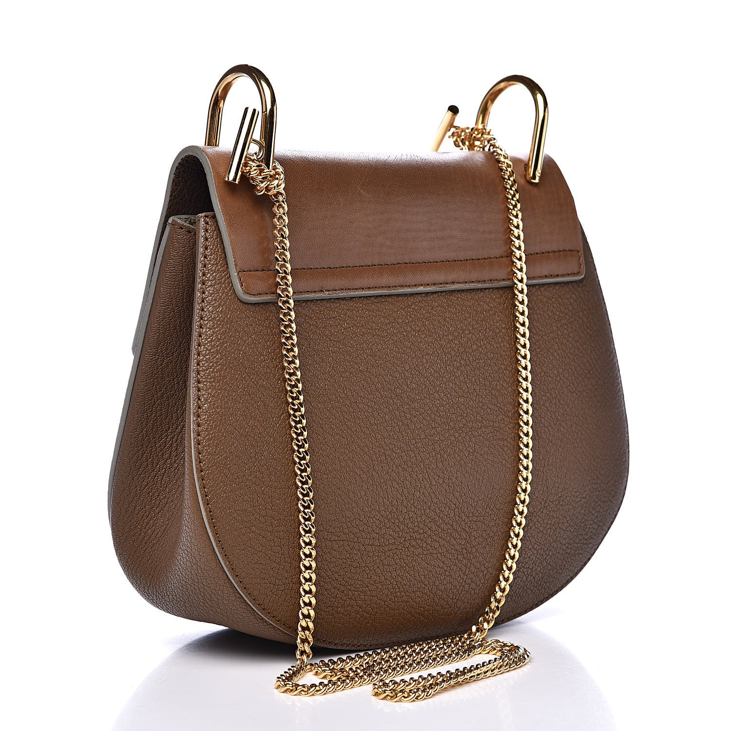 Chloe Grained Lambskin Drew Shoulder Bag Woody Khaki 3 of 11