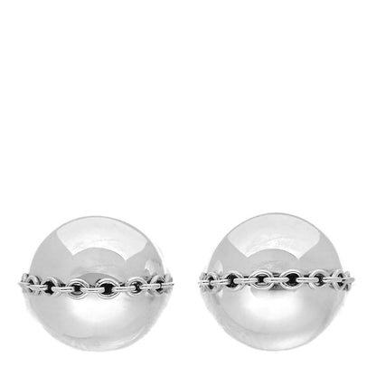 Tiffany Sterling Silver HardWear Bolt Ball Earrings 1 of 6