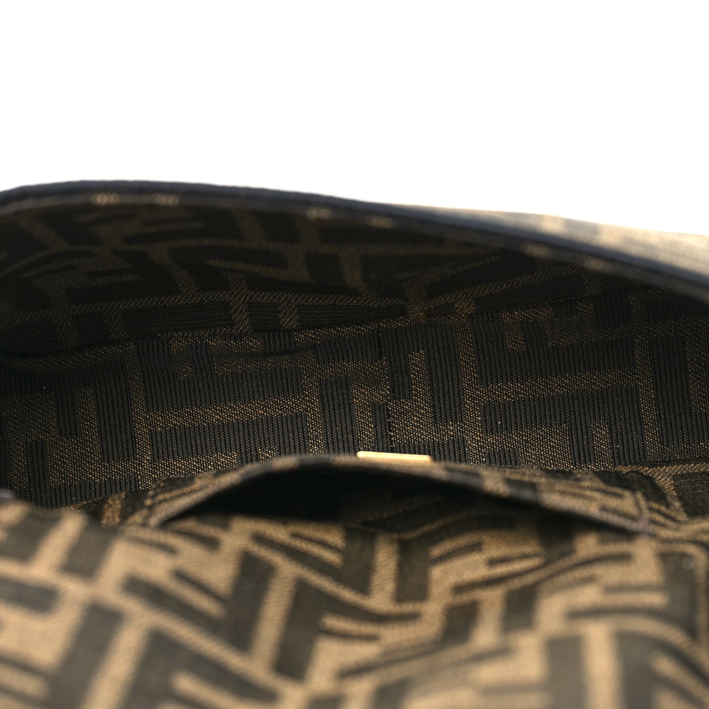 Fabric Jacquard FF 1974 Mini Baguette Tobacco Moro Black