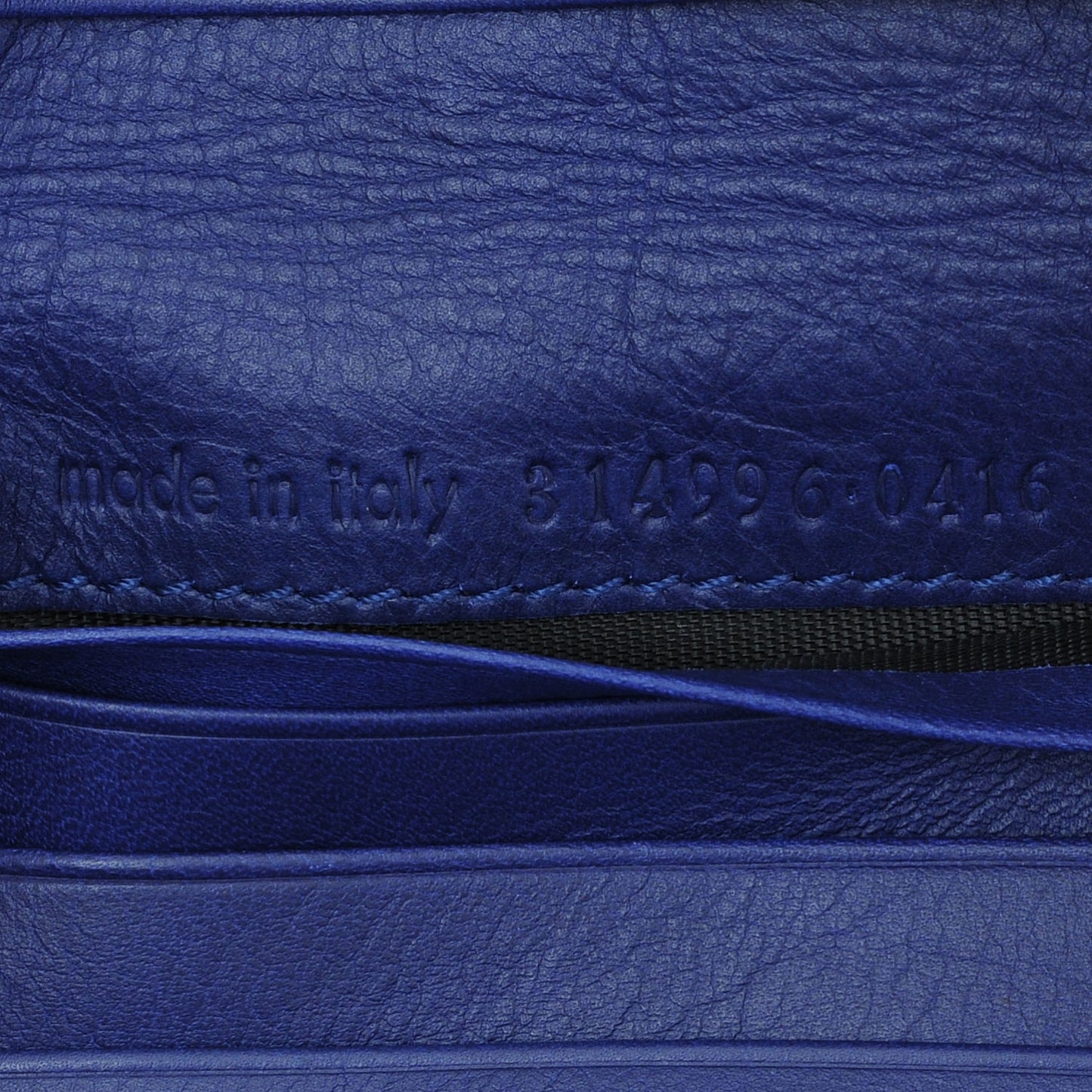 Leather Y Line ChYc Compact Wallet Blue