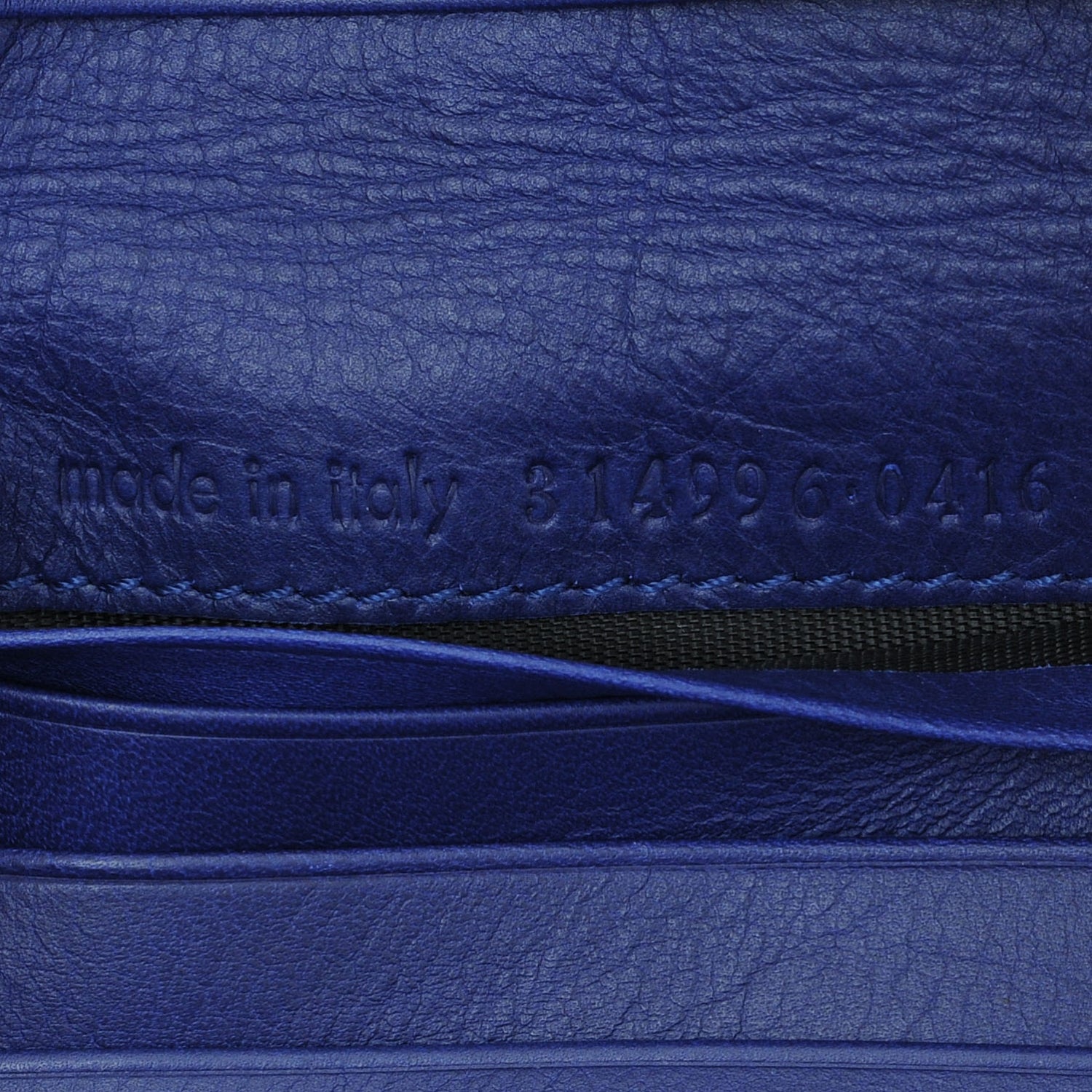 Saint Laurent Leather Y Line ChYc Compact Wallet Blue 7 of 9