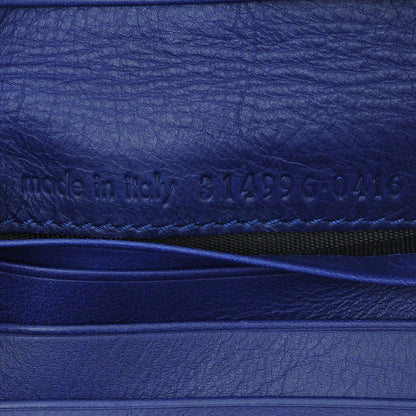 Saint Laurent Leather Y Line ChYc Compact Wallet Blue 7 of 9