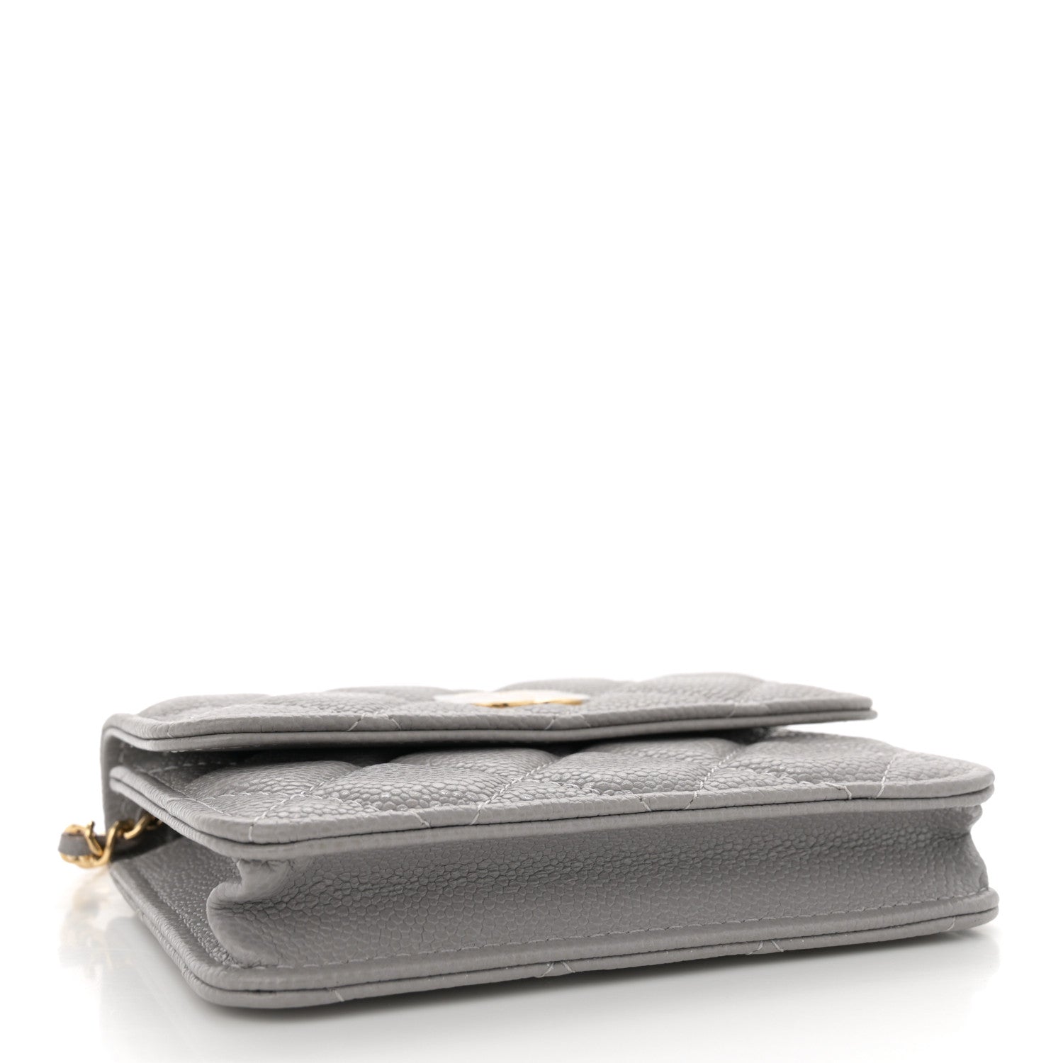 Chanel Caviar Quilted Miss Coco Clutch With Chain Grey 4 of 10