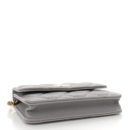 Chanel Caviar Quilted Miss Coco Clutch With Chain Grey 4 of 10