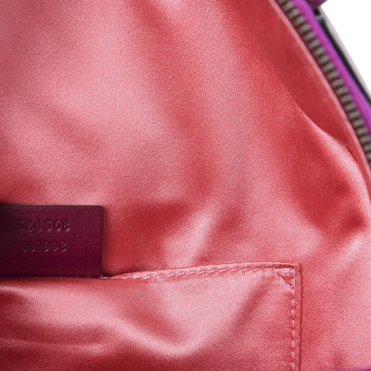Gucci Velvet Matelasse GG Marmont Dome Backpack Fuchsia Violet Cyclamen 8 of 9
