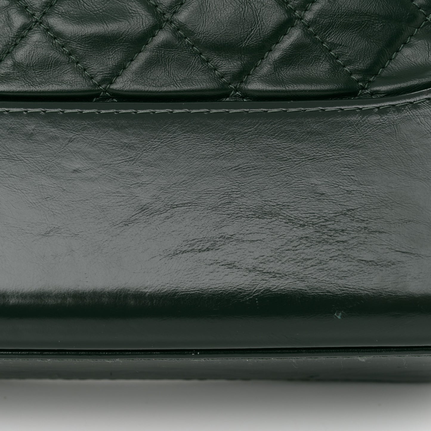 Aged Calfskin Quilted Medium Gabrielle Hobo Green