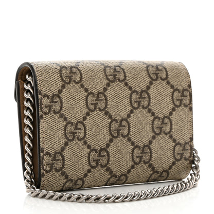Gucci GG Supreme Monogram Dionysus Coin Purse Taupe 3 of 6