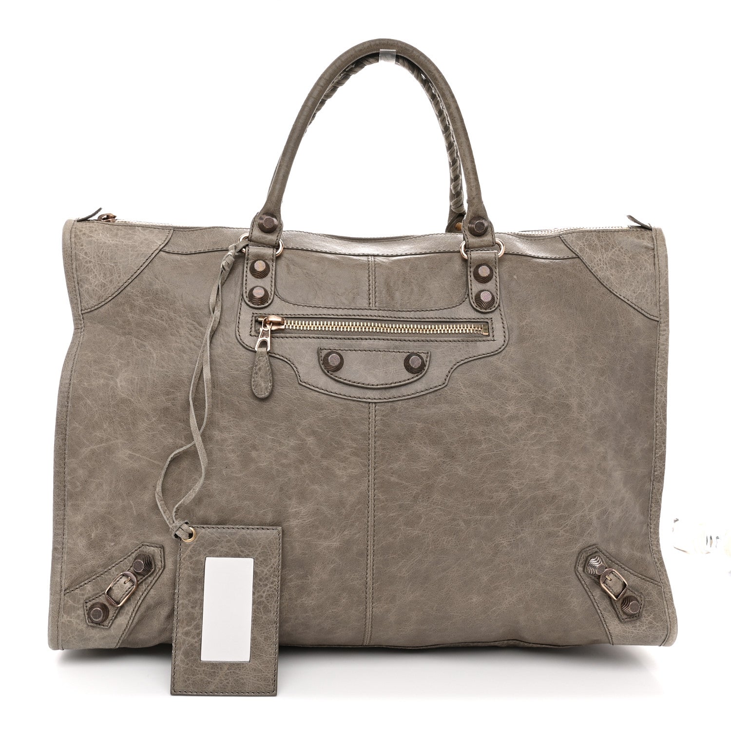 Balenciaga Agneau Giant 21 Rose Gold Hardware Weekender Gris Poivre 3 of 14