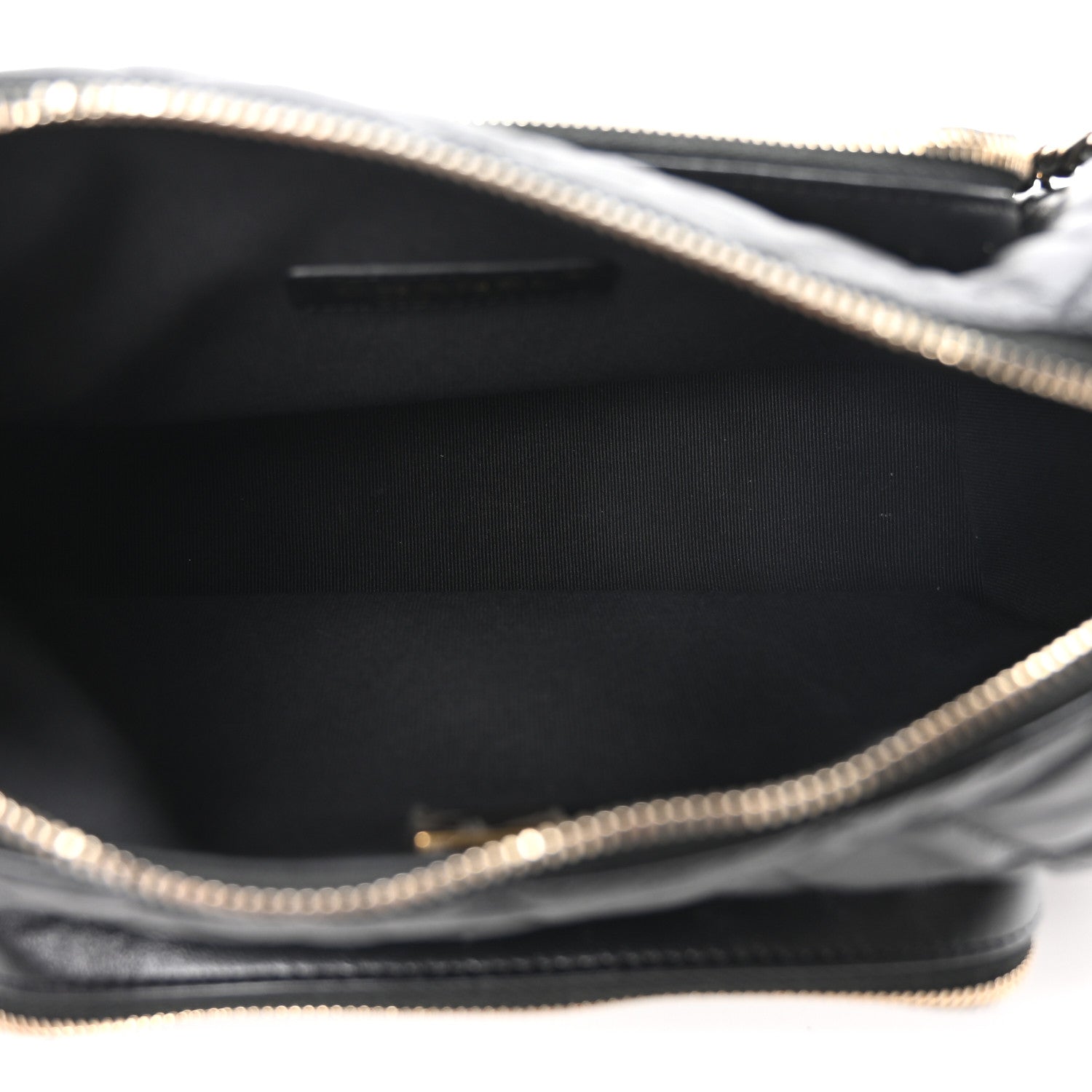 Chanel Shiny Crumpled Lambskin Quilted Medium Preppy Pocket Camera Case Black 5 of 10