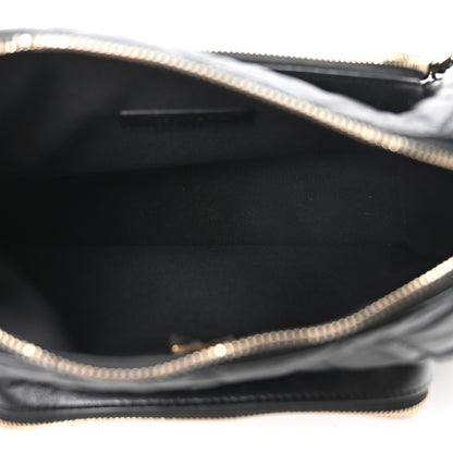 Chanel Shiny Crumpled Lambskin Quilted Medium Preppy Pocket Camera Case Black 5 of 10