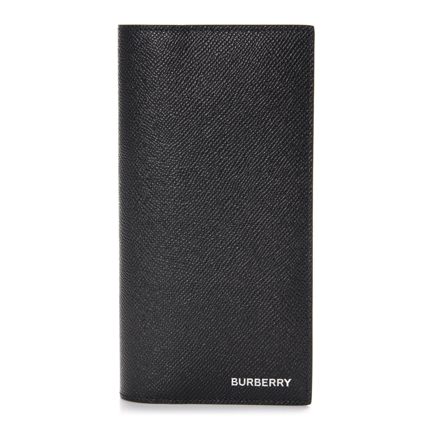 Grainy Calfskin Continental Flap Wallet Black