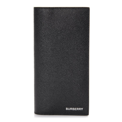 Burberry Grainy Calfskin Continental Flap Wallet Black 1 of 9