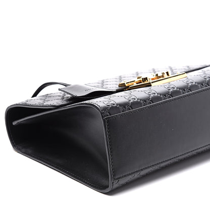 Gucci Guccissima Medium Padlock Shoulder Bag Black 8 of 11