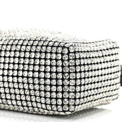 Alexander Wang Mesh Crystal Rhinestone Mini Heiress Pouch Black Silver 10 of 10