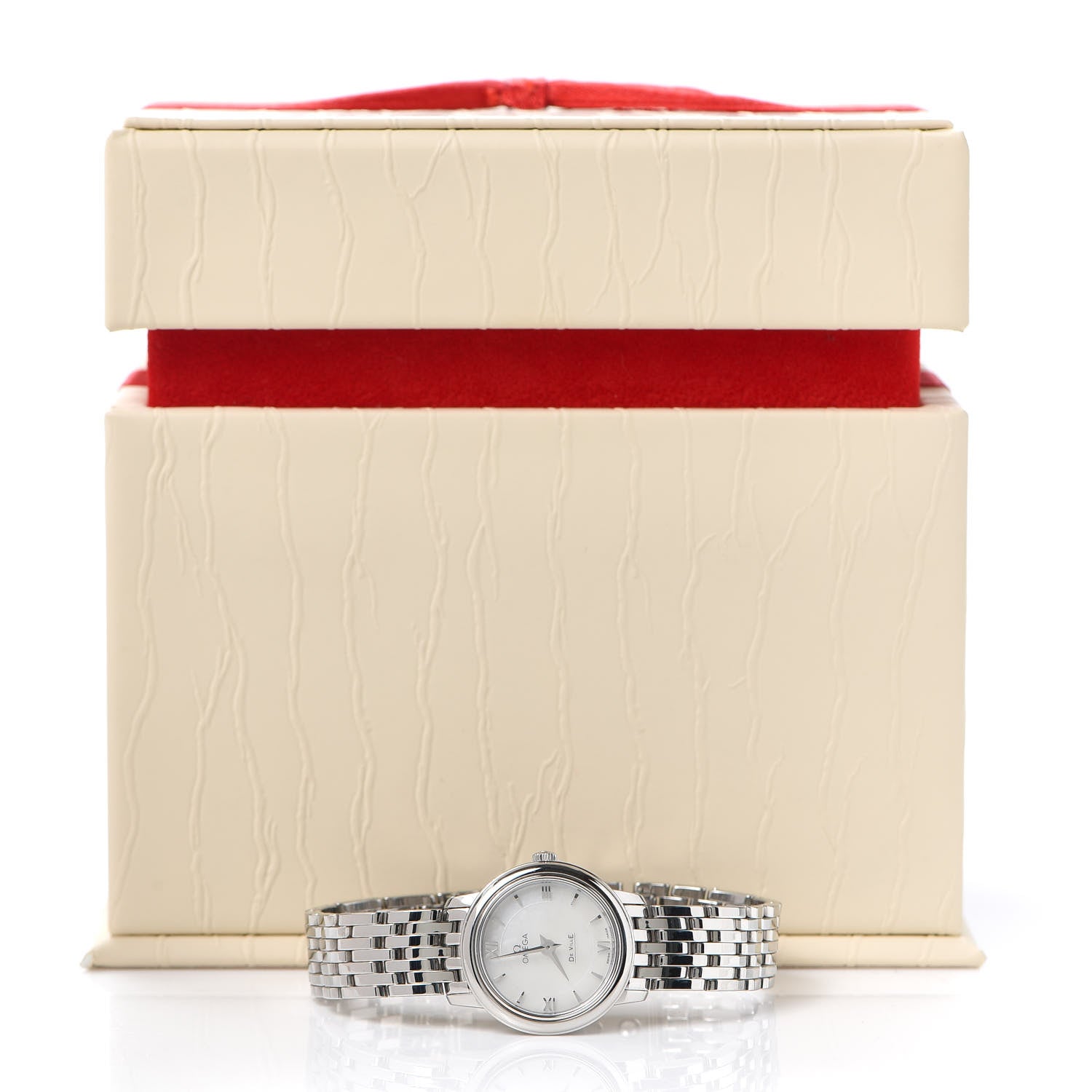 Omega Stainless Steel Mother of Pearl 24mm De Ville Prestige Quartz Watch 424.10.24.60.05.001 6 of 6