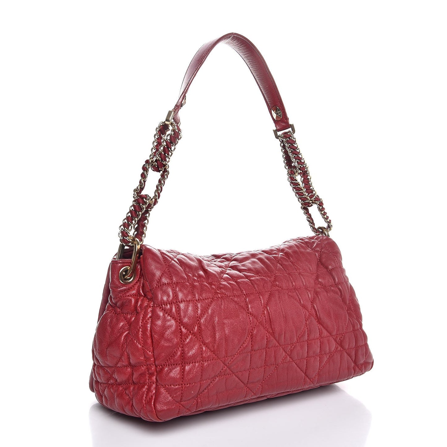 Lambskin Cannage Medium Delidior Flap Red
