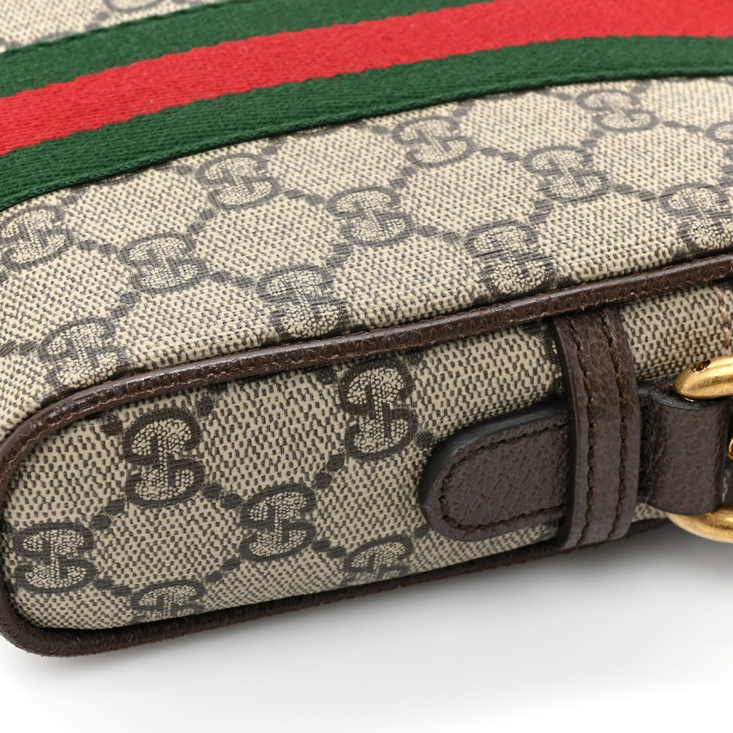 GG Supreme Monogram Web Mini Ophidia Messenger Brown