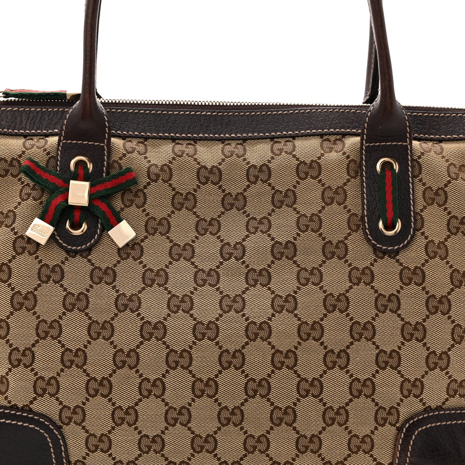 Gucci Monogram Medium Princy Tote Dark Brown 8 of 17