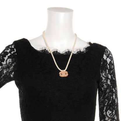 Chanel Resin CC Rope Necklace Peach 2 of 5