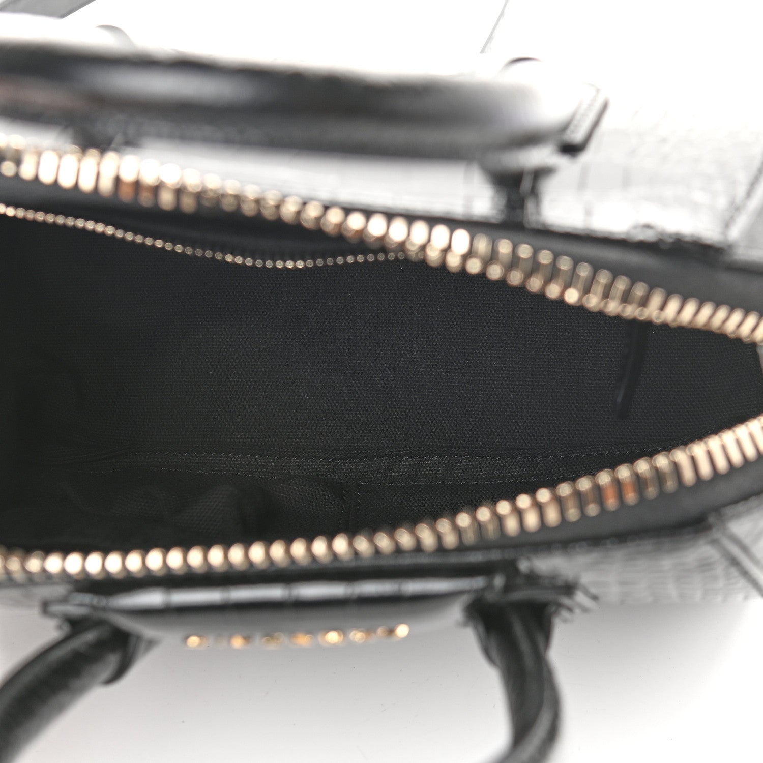 Givenchy Calfskin Crocodile Embossed Mini Antigona Black 5 of 9