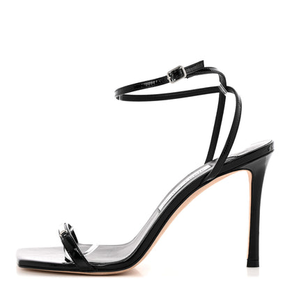 Jimmy Choo Patent Jaxon 95 Sandals 39.5 Black 1 of 9