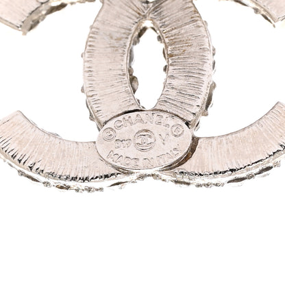 Chanel Crystal CC Earrings Silver 4 of 4