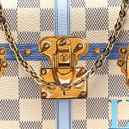 Louis Vuitton Damier Azur Summer Trunks Pochette Weekend 8 of 11