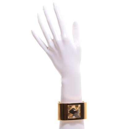 Hermes Gold Plated Saint Louis Crystal Circe Bracelet M 2 of 5