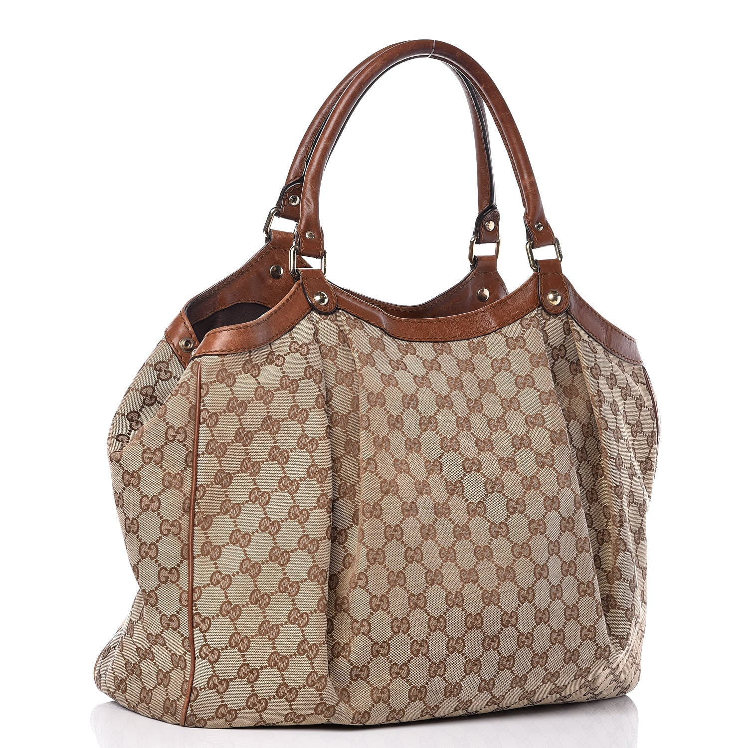 Gucci Monogram Large Sukey Tote Brown 3 of 27