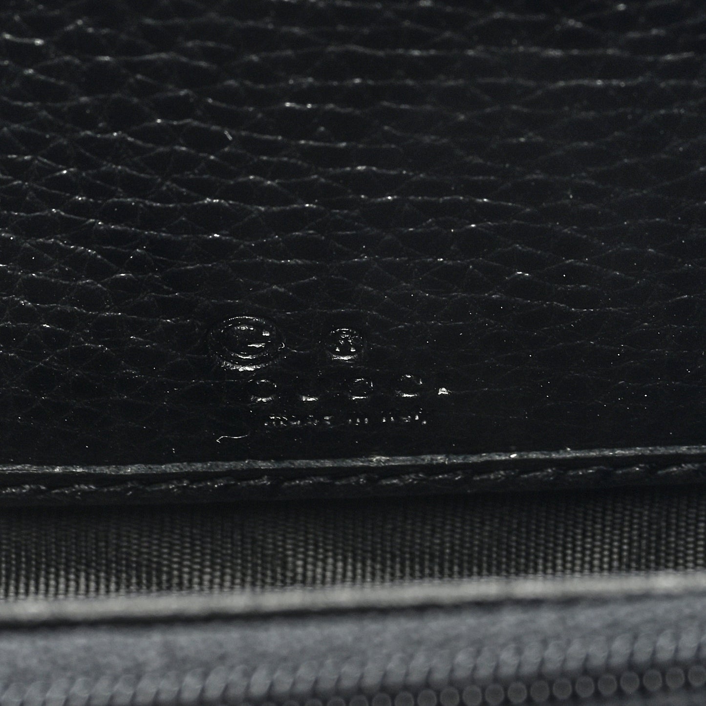 Pebbled Calfskin Soho Compact Disco Zip Around Wallet Black