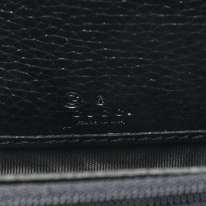 Gucci Pebbled Calfskin Soho Compact Disco Zip Around Wallet Black 6 of 6