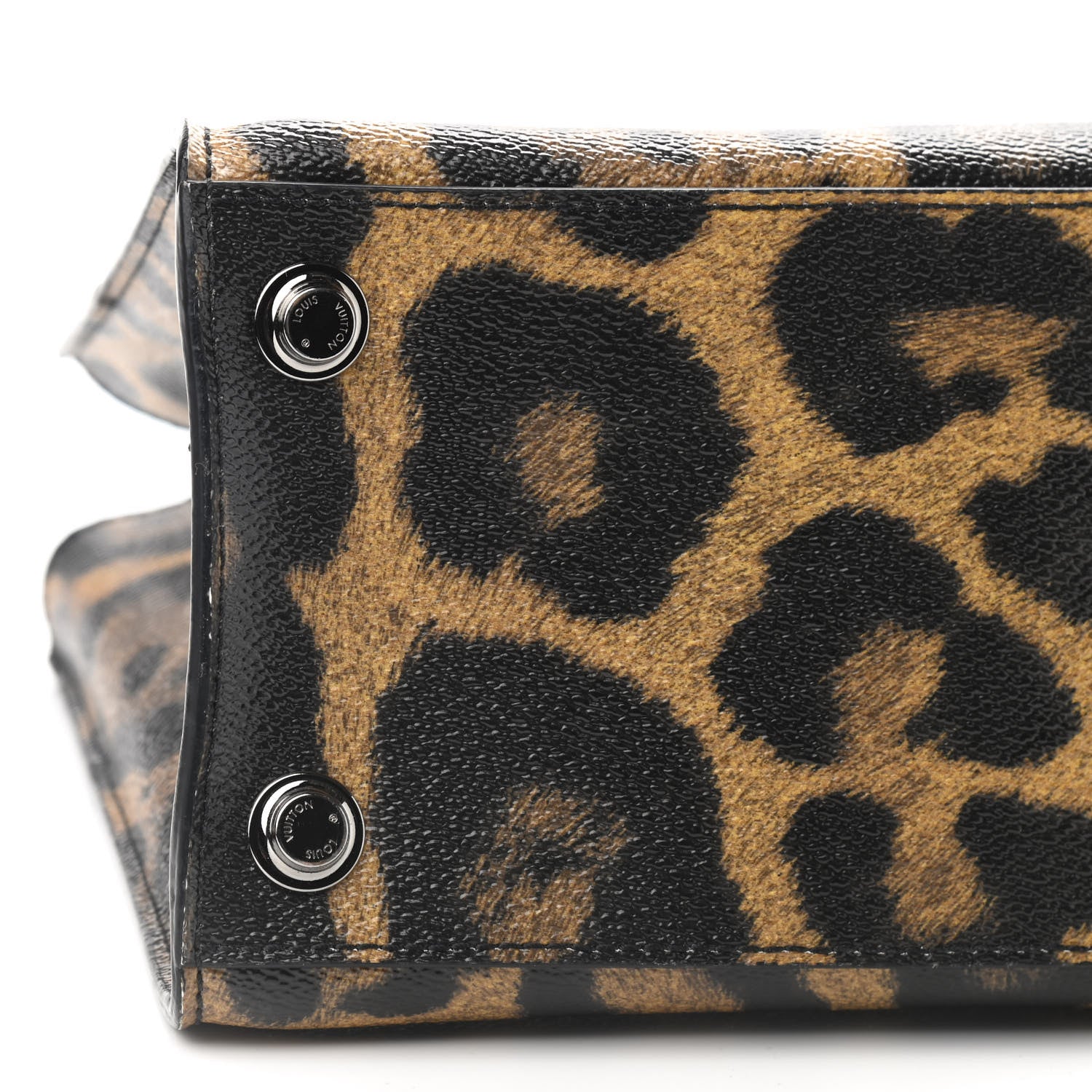 Louis Vuitton Canvas Calfskin Wild Animal Print City Steamer EW Marron 6 of 7